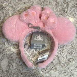Disney pink fuzzy Mickey ears